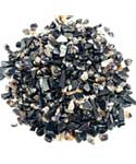 1 lb Agate, Black tumbled chips 5-12mm