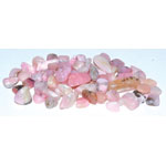 1 lb Opal, Pink tumbled chips 7-9mm