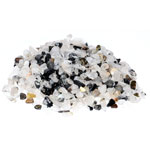 1 lb Quartz & Black Rutile tumbled chips (5-8mm)