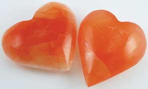 2 3/4 Orange Selenite heart