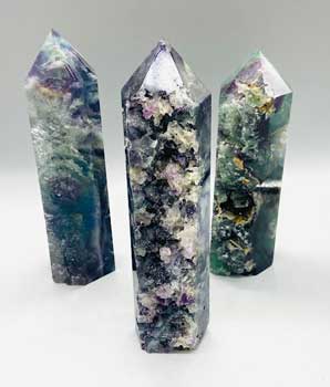1.7-2.5# Fluorite, natural 1 side obelisk