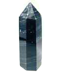 2.1-2.5# Obsidian, Black W silver stripes obelisk