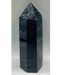 2.1-2.5# Obsidian, Black W silver stripes obelisk