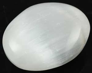 White Selenite Oval  2