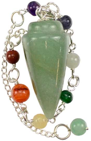 Green Adventurine 7 Chakra pendulum