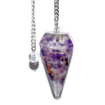 6-sided Amethyst Orgone pendulum