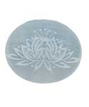 Selenite Lotus palm stone