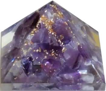 25-30mm Orgone Amethyst pyramid