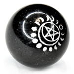 50mm Tourmaline Pentagram & Moon sphere