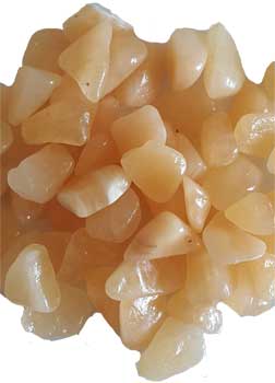 orange calcite, tumbled, gemstone,