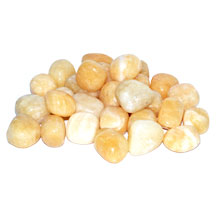 1 lb Calcite, Yellow tumbled stones (20-30mm)