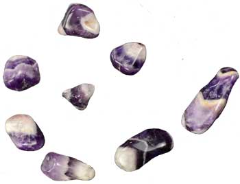 1 lb Chevron Amethyst tumbled stones