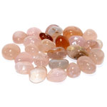 1 lb Chalcedony, Pink tumbled stones (15-30mm)