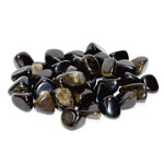 1 lb Obsidian, Golden Sheen tumbled stones (20-30mm)