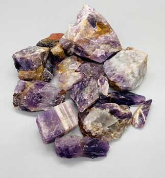 1 lb Amethyst untumbled stones