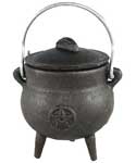 Pentagram cast iron Cauldron 3