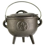 Pentagram cast iron cauldron 4