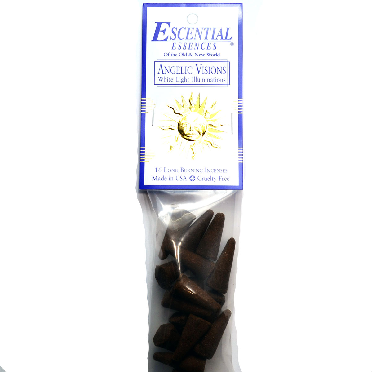 16/pk Angelic Vision escential essences incense cones
