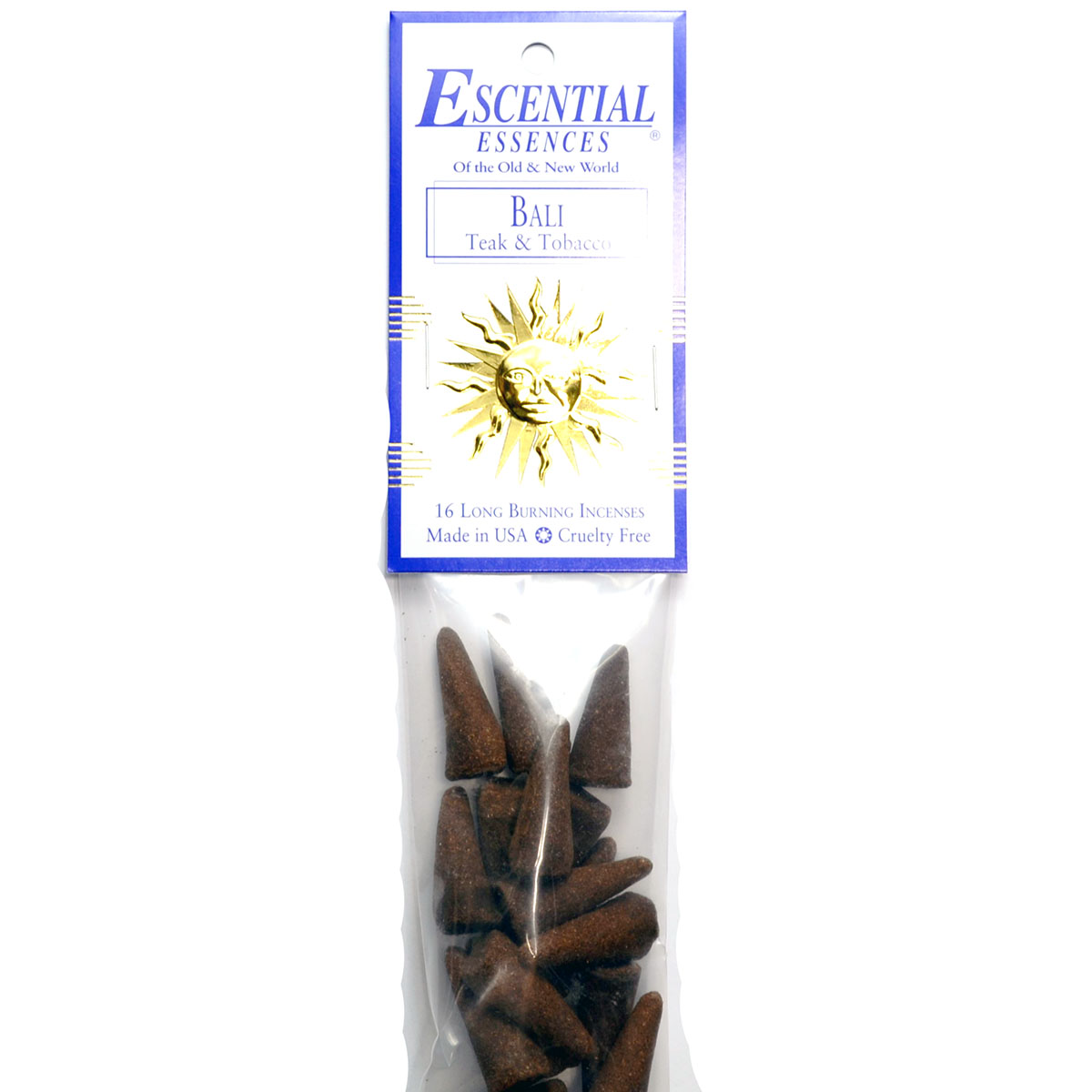16/pk Bali escential essences incense cones