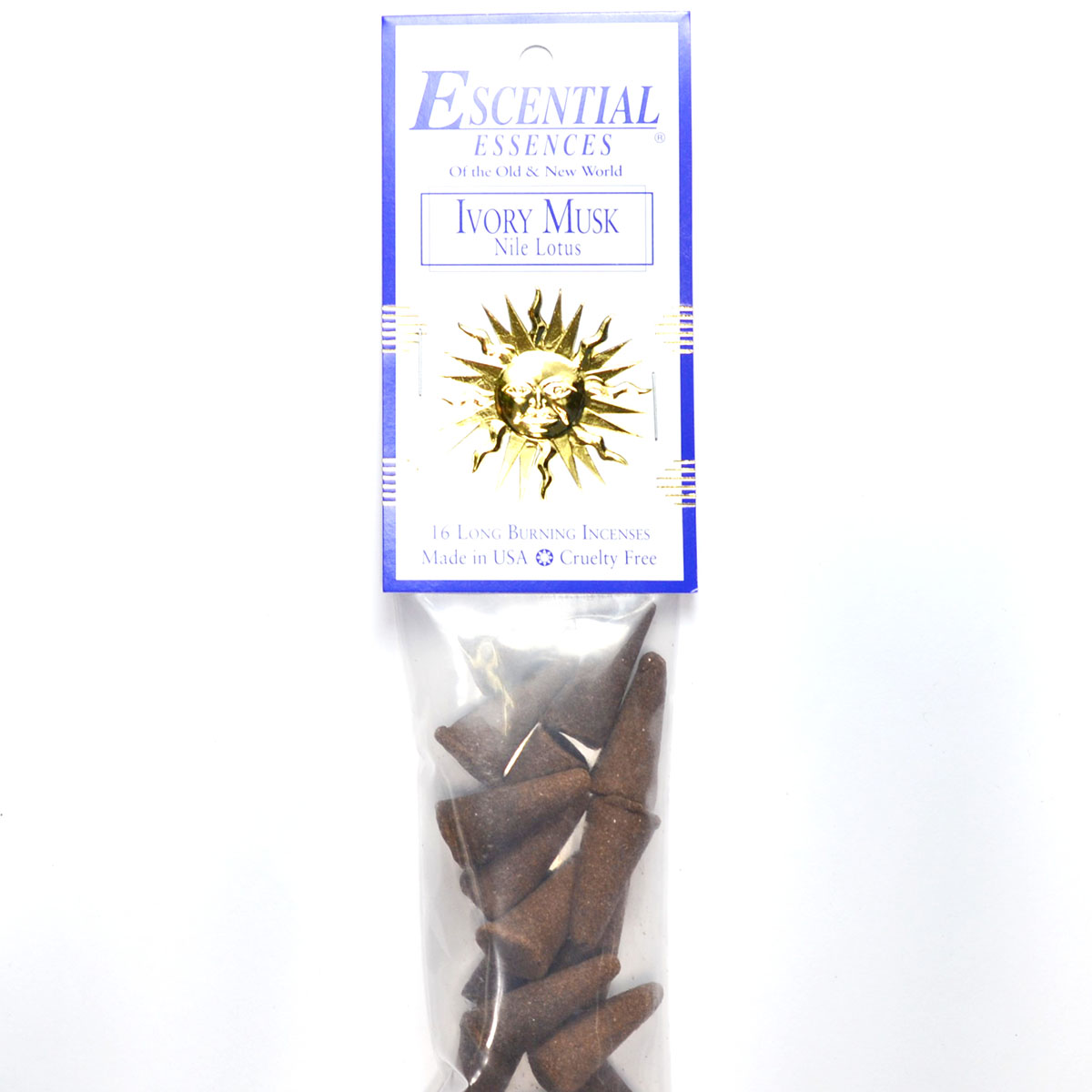 16/pk Ivory Musk escential essences incense cones