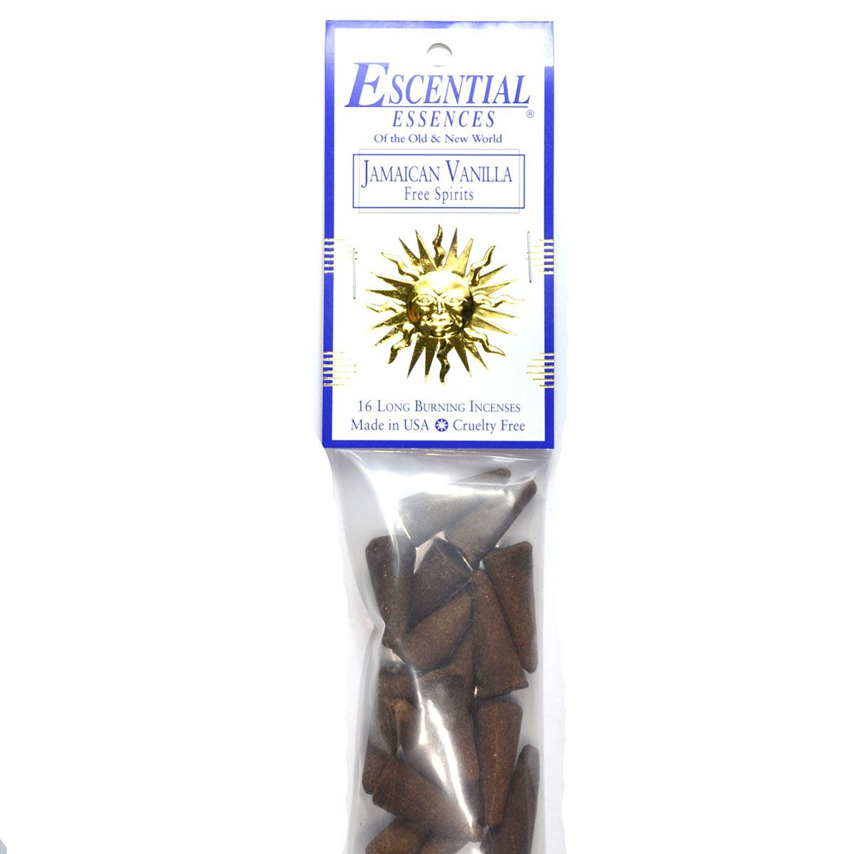 16/pk Jamaican Vanilla escential essences incense cones
