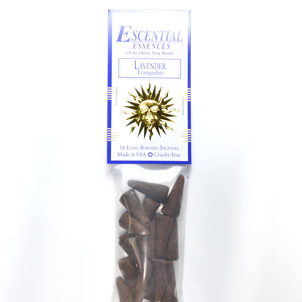 16/pk Lavender escential essences incense cones