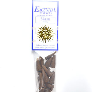 16/pk Myrrh escential essences incense cones