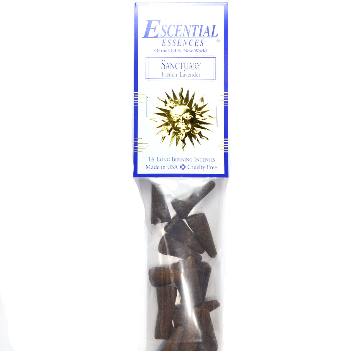 16/pk Sanctuary escential essences incense cones