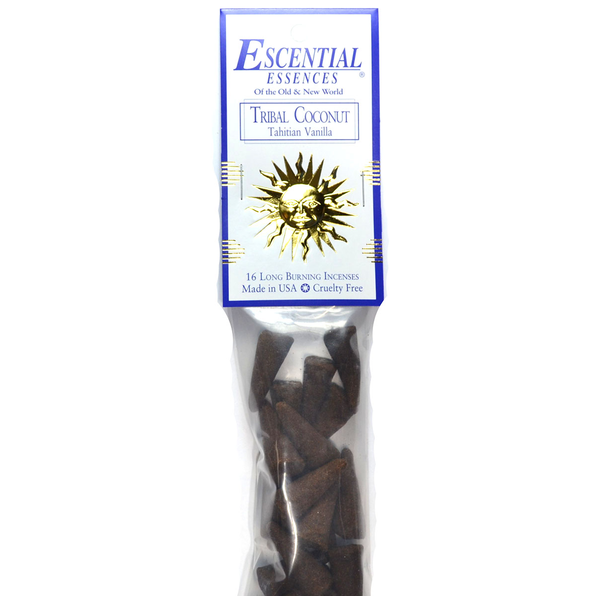 16/pk Tribal Coconut escential essences incense cones