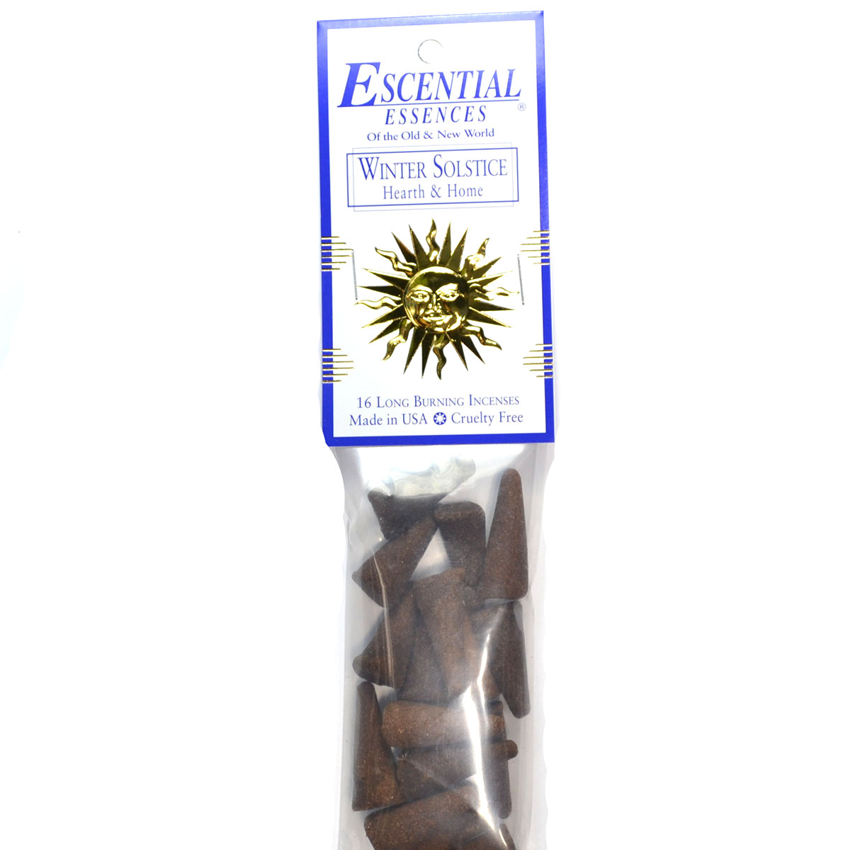 16/pk Winter Solstice escential essences incense cones