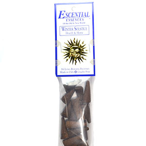 16/pk Winter Solstice escential essences incense cones