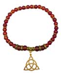 Carnelian W Triquetra anklet