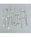 Silvertone anklet various