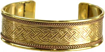 Copper and Brass Celtic Knot bracelet