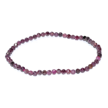3mm Ruby faceted bracelet