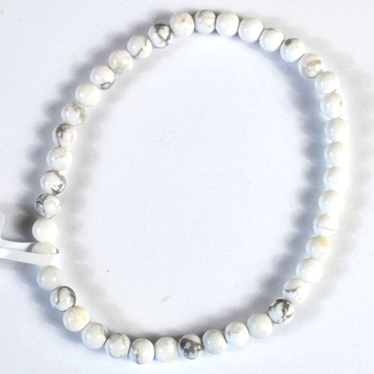4mm Howlite, White