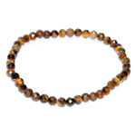 4mm Tiger Eye, Yellow bracelet