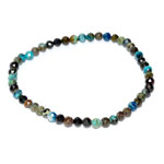 4mm Azurite faceted bracelet