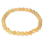6mm Garnet, Yellow bracelet