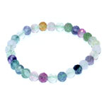 6mm Fluorite faceted bracelet
