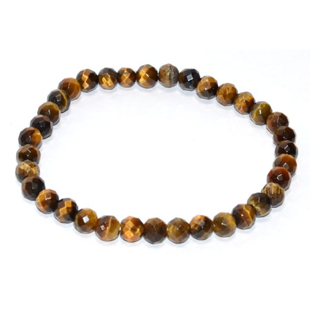 6mm Tiger Eye faceted bracelet