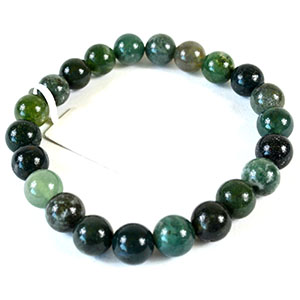 8mm Green Moss Agate bracelet