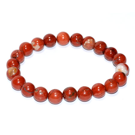 8mm Jasper, Brecciated Red bracelet