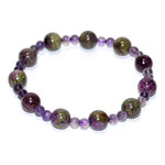 8 & 4mm Stichite & Amethyst bracelet