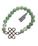 8mm Green Aventurine & Clear Quartz/ Celtic
