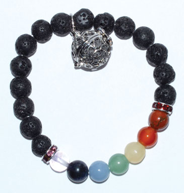 8mm Lava/ Chakra with Aromatherapy