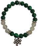 8mm Malachite/ Quartz with Celtic Knot