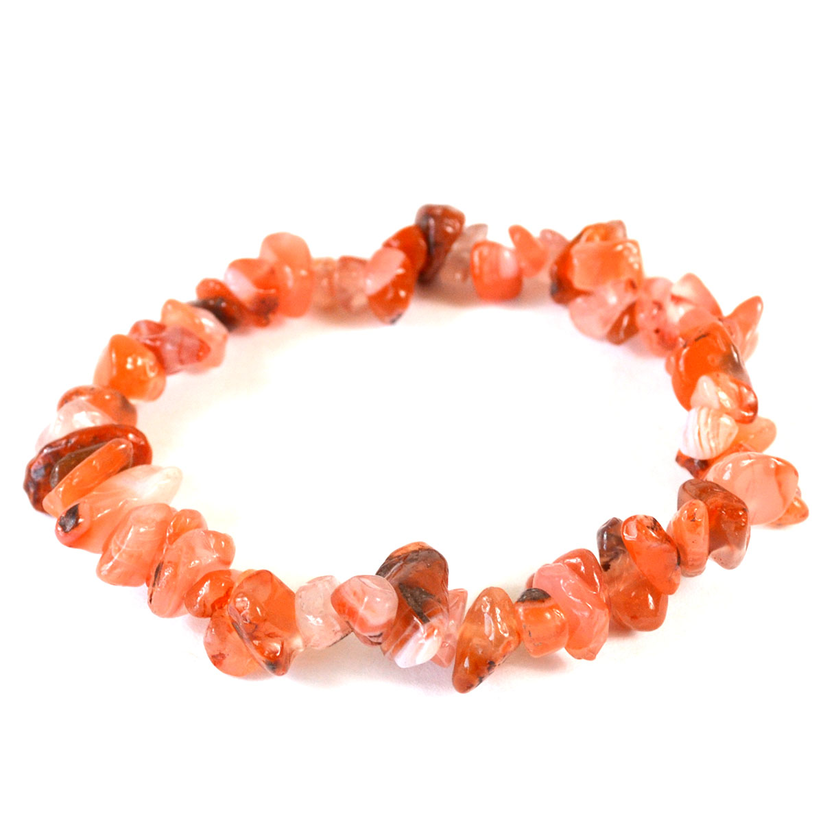 Carnelian chip bracelet