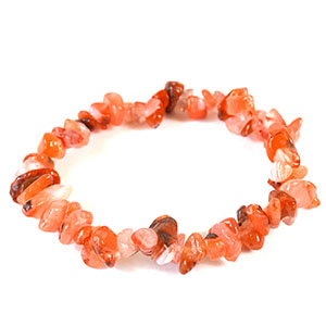 Carnelian chip bracelet