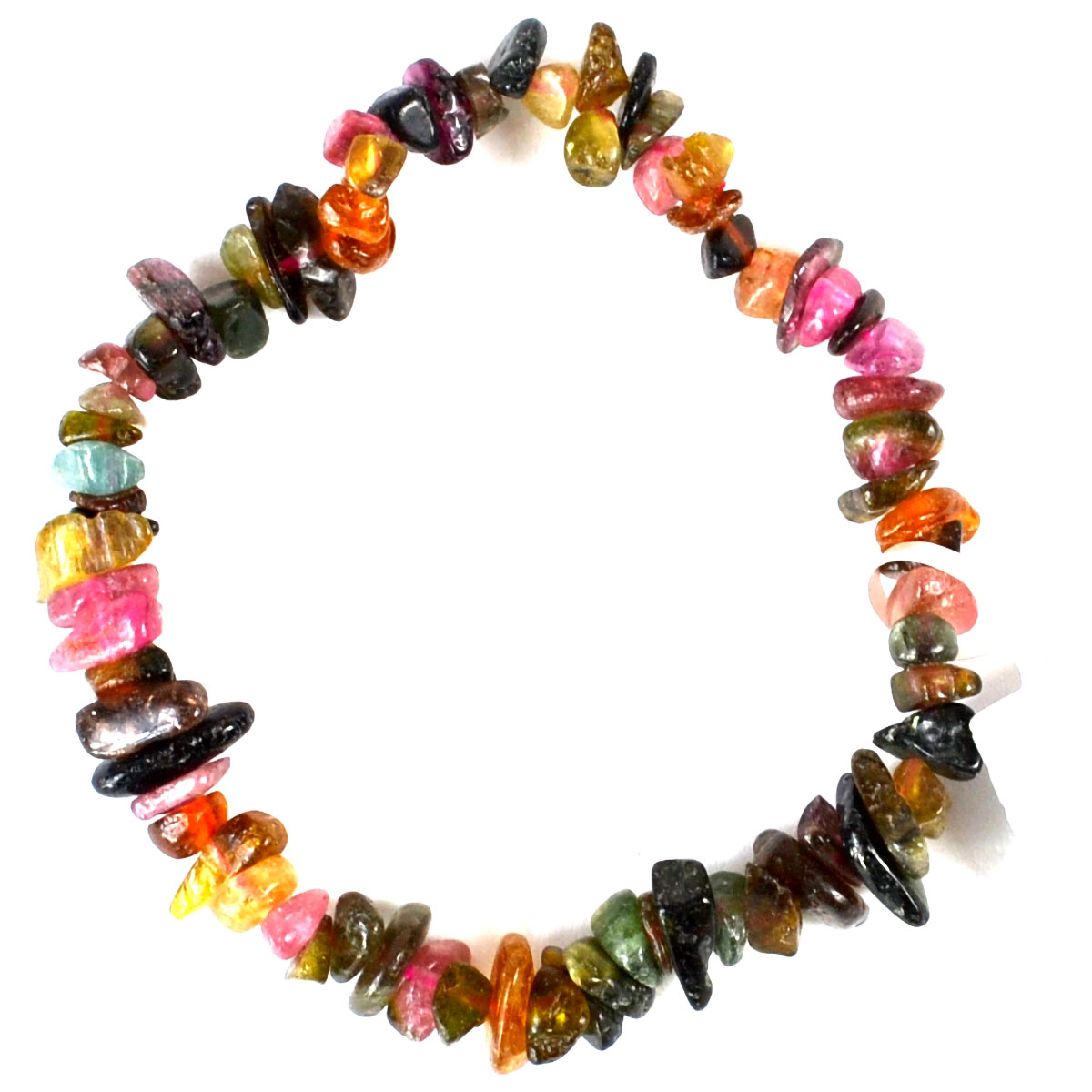 Rainbow Tourmaline chip bracelet
